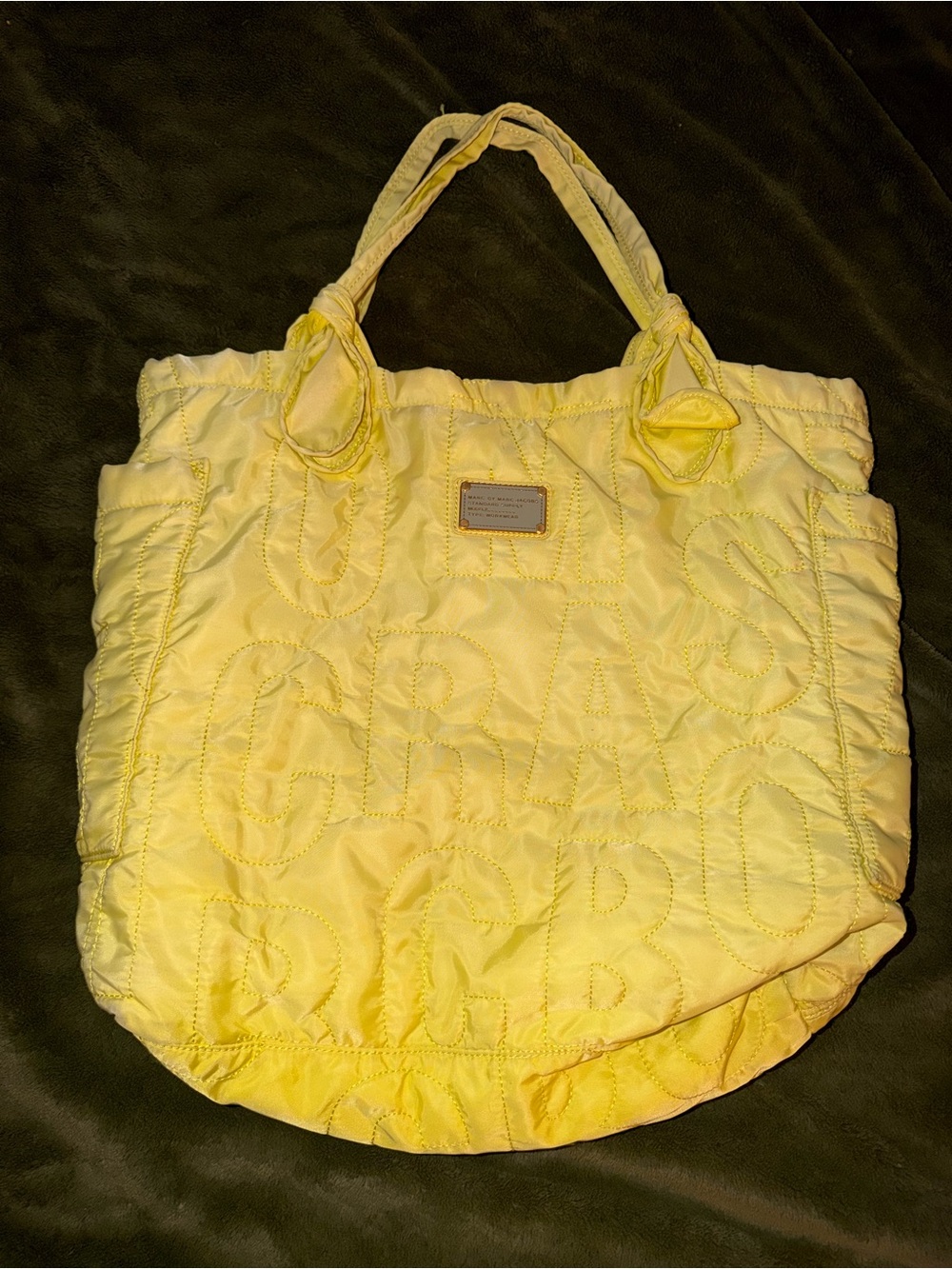 Marc Jacob’s Yellow Quilted Tote Bag